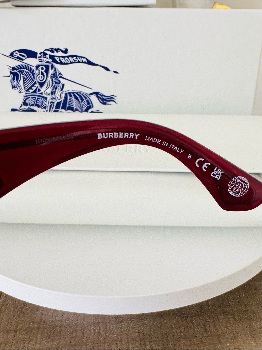 Burberry BE4421U Cat-Eye Sunglasses – Red/Burgundy - Picture 12 of 14